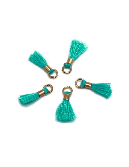 Mini pompon vert menthe à l'eau pour customisation