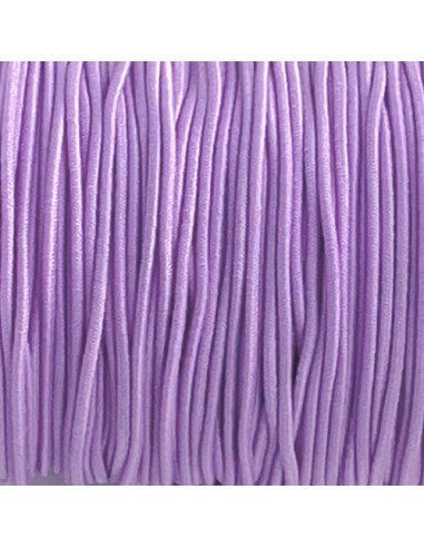 Cordon élastique 1mm violet pâle, mauve pour bracelet