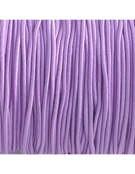Cordon élastique 1mm violet pâle, mauve pour bracelet