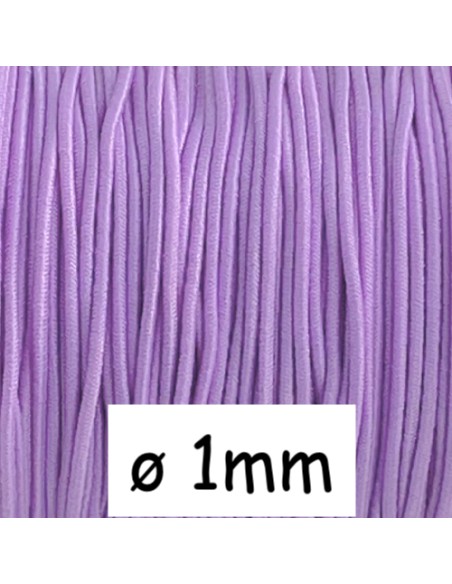 Fil élastique 1mm mauve pour création DIY
