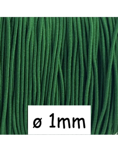 Fil élastique 1mm pour bijoux vert herbe