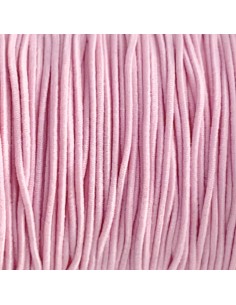 Fil élastique rose dragée pour bijoux 1mm 2