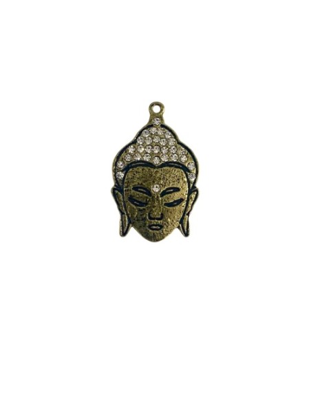 Charm Bouddha bronze avec strass brillant pour création bijoux