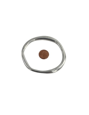 Anneau fermé argenté 7cm pour création DIY