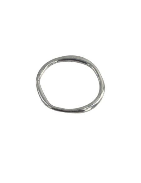 Grand Intercalaire rond argenté pour création DIY