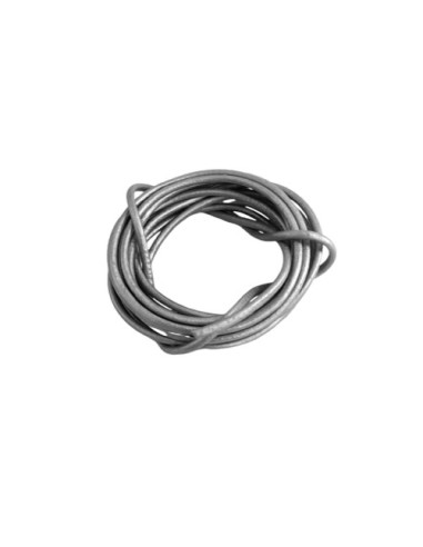 Cordon cuir argenté de diamètre 2,5mm pour création DIY