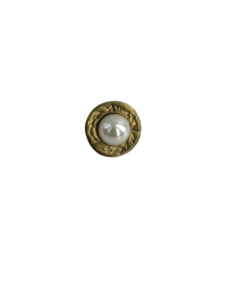 Perle poussoir ronde en métal doré pâle pour lanière de 5mm Perle poussoir ronde en métal doré pâle pour lanière de 5mm