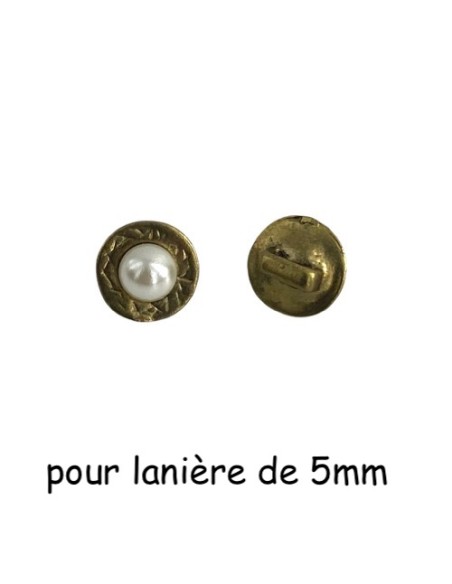 Perle passant doré pâle perle style perle d'eau douce pour lanière de 5mm Perle passant doré pâle perle style perle d'eau douce pour lanière de 5mm