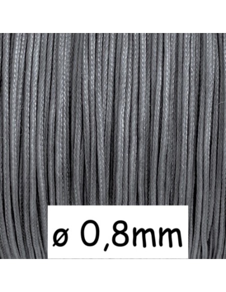 Fil de jade 0,8mm gris argent pour bracelet WRAP - SHAMBALLA