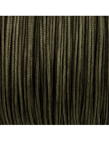 Fil de jade 0,8mm bronze, vert foncé pour création bijoux