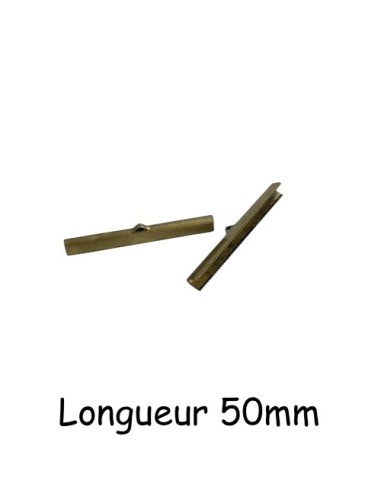 Embouts griffe 50mm en métal bronze, embout sangle