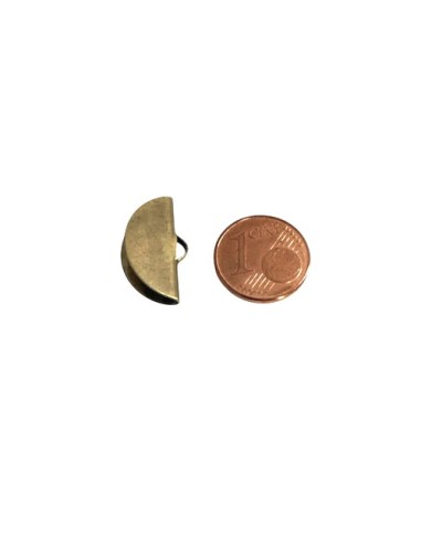 Embouts pince demi lune bronze 20mm, pince demi lune