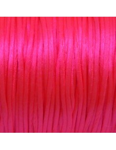 Cordon queue de rat rose fluo 1mm pour création DIY 2