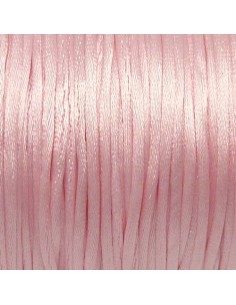 Cordon Queue de rat 1mm rose pâle brillant satiné ficelle chinoise 2