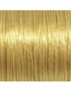 cordon satin 1mm pas cher doré pâle 2
