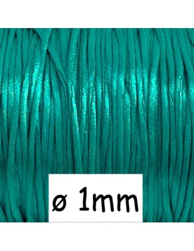 Cordon queue de rat bleu vert turquoise 1mm pour création bijoux