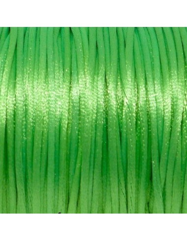 Cordon queue de rat 1mm vert pomme pour création DIY