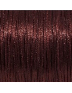 Cordon satin pas cher 1mm de couleur marron brique 2