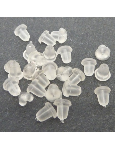 attache boucle d'oreille transparent