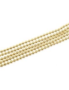 Chaine bille doré en acier inoxydable  de diamètre 1,8mm 2