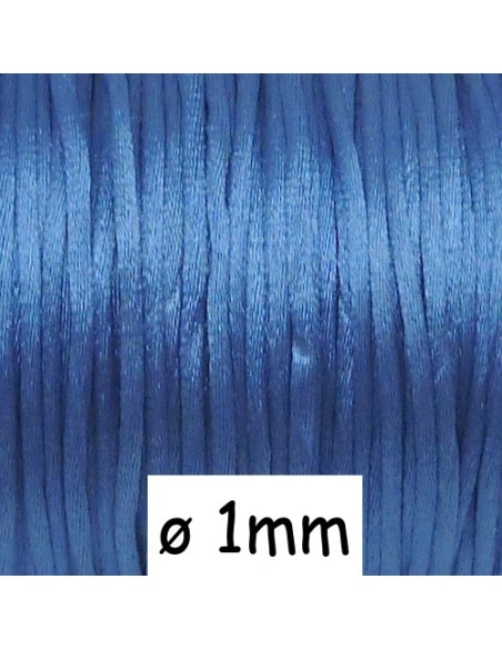 cordon queue de rat 1mm bleu pour creation DIY
