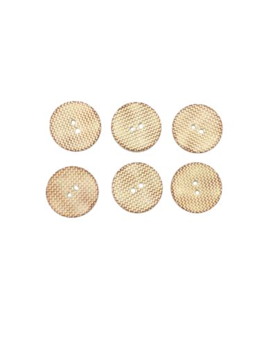 bouton beige rose rond 24mm en métal pour veste