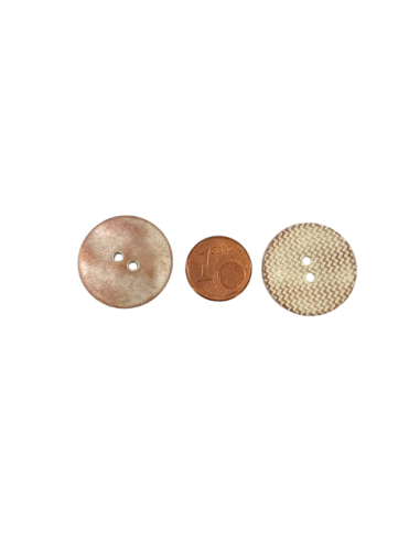 bouton rond beige rose en métal pour vestes, gilet, manteau