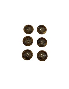 Bouton synthétique marron marbré de 20mm de diamètre 2