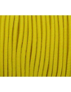 Cordon élastique 2mm de couleur jaune citron 2