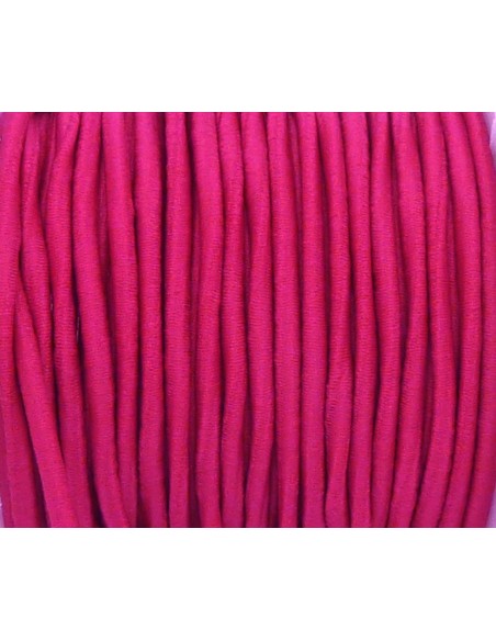 Elastique rond 2mm rose vif pour masque 