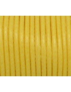 3,90m Cordon polyester enduit souple jaune brillant 2mm