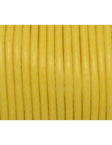 3,90m Cordon polyester enduit souple jaune brillant 2mm