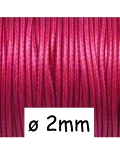 Cordon rose 2mm pour création bijoux