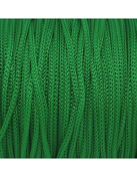 5m Fil polyester, nylon tressé souple de couleur vert 1mm - Shamballa