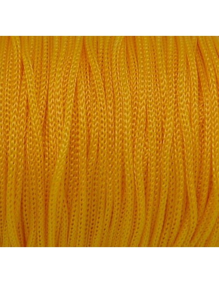 5m Fil polyester, nylon tressé souple jaune bouton d'or 1mm Shamballa