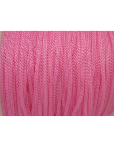 5m Fil polyester, nylon tressé souple rose 1mm...