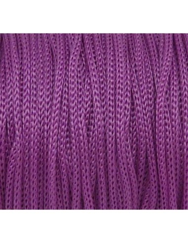 5m Fil polyester, nylon tressé souple rose violet 1mm Shamballa