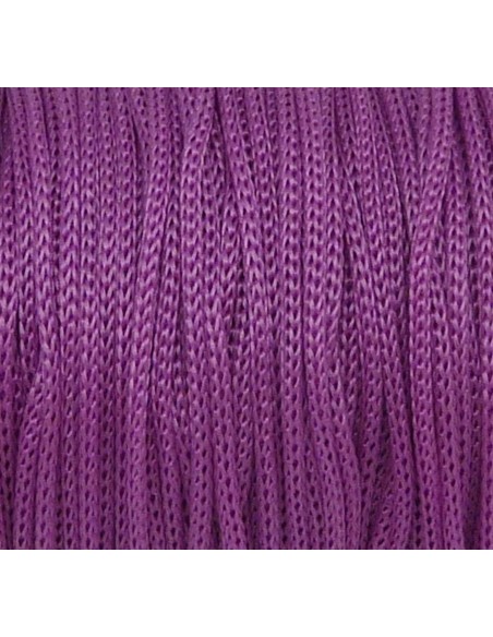5m Fil polyester, nylon tressé souple rose violet 1mm Shamballa