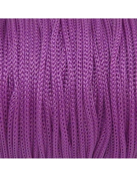 5m Fil polyester, nylon tressé souple rose violet 1mm Shamballa