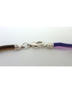 R-Fermoir mousqueton avec embout rond gravé pour fil...