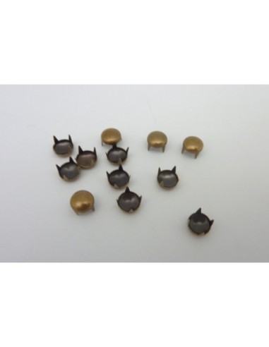 5 clous griffe rond en métal couleur bronze 6mm...