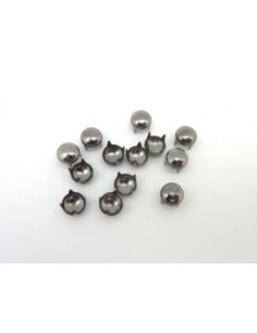 5 clous griffe rond en métal argenté anthracite 6mm pour... 2