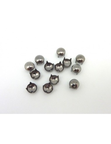 5 clous griffe rond en métal argenté anthracite...