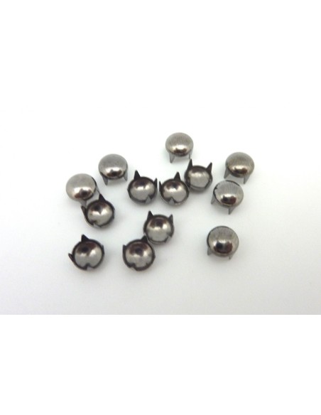 5 clous griffe rond en métal argenté anthracite 6mm pour customiser