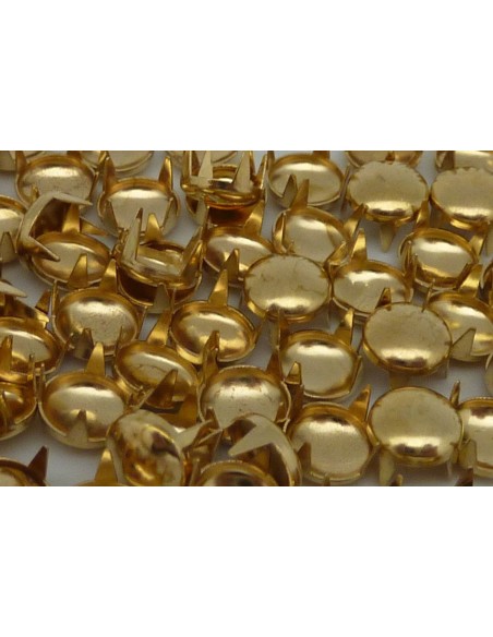 5 clous griffe rond en métal doré 6mm pour customiser