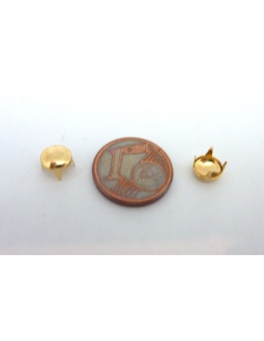 5 clous griffe rond en métal doré 6mm pour...