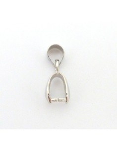 Attache pendentif en métal argenté