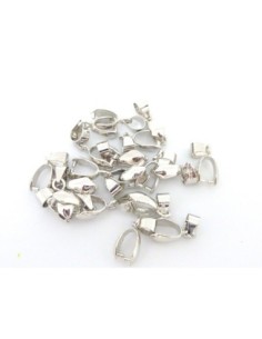 Attache pendentif en métal argenté 2