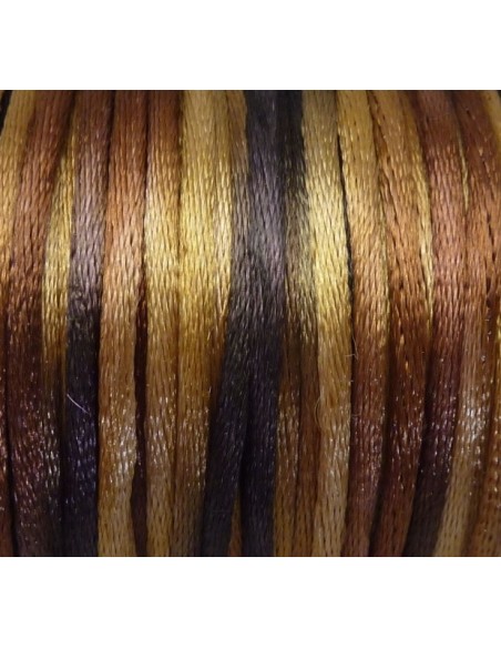 Cordon queue de rat pas cher 2mm dégradé de marron doré