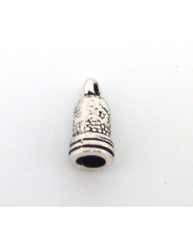 embout rond pour cordon de 3mm metal argenté